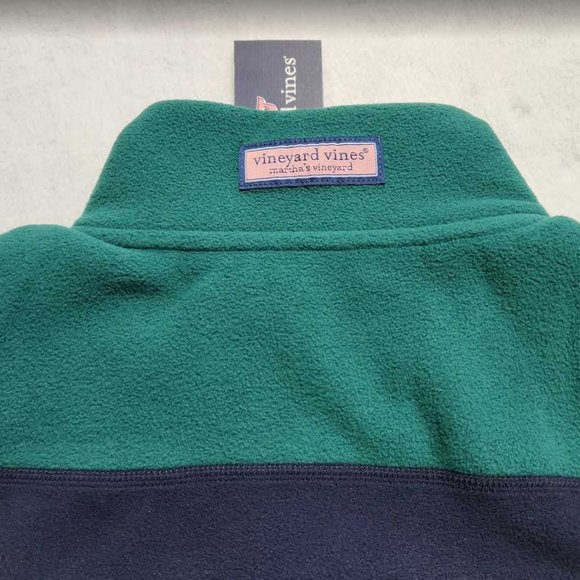 NEW MEN'S M VINEYARD VINES HARBOR FLEECE SHEP SHIRT PULLOVER SWEATER TURF GREEN - Picture 6 of 10